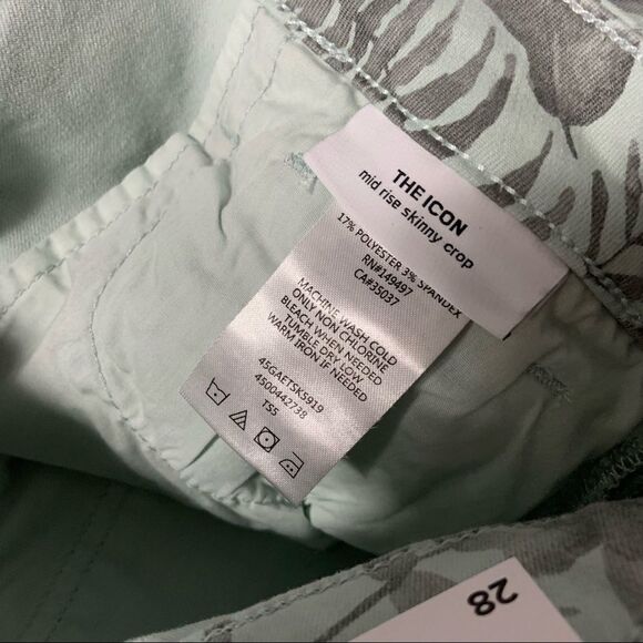 🆕 Joe’s Jeans Tropical The Icon Midrise Skinny Crop Raw-cuff in Sky Gray - Picture 4 of 8